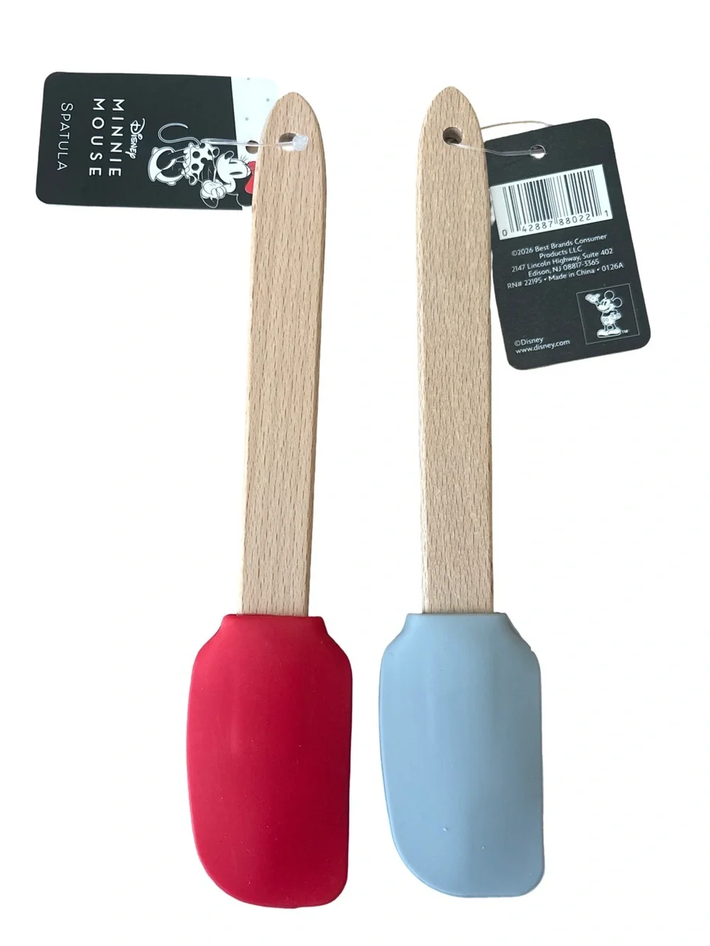 Disney Minnie Mickey Red Silicone Whisk Spatula 3Pc Set Kitchen Accessories Mini
